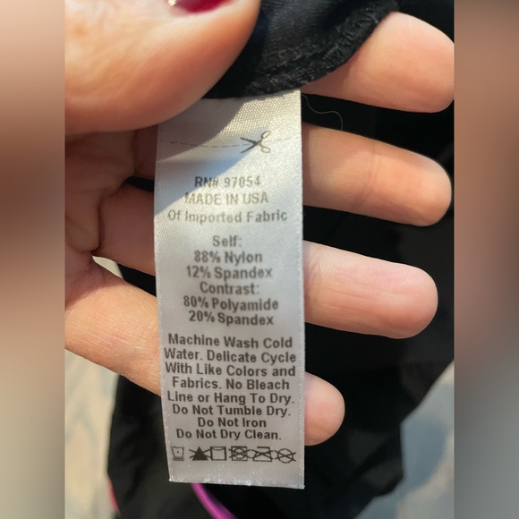 LANSTON SPORT Black High Rise Piped Pocket Rainbow Leggings - Picture 5 of 5